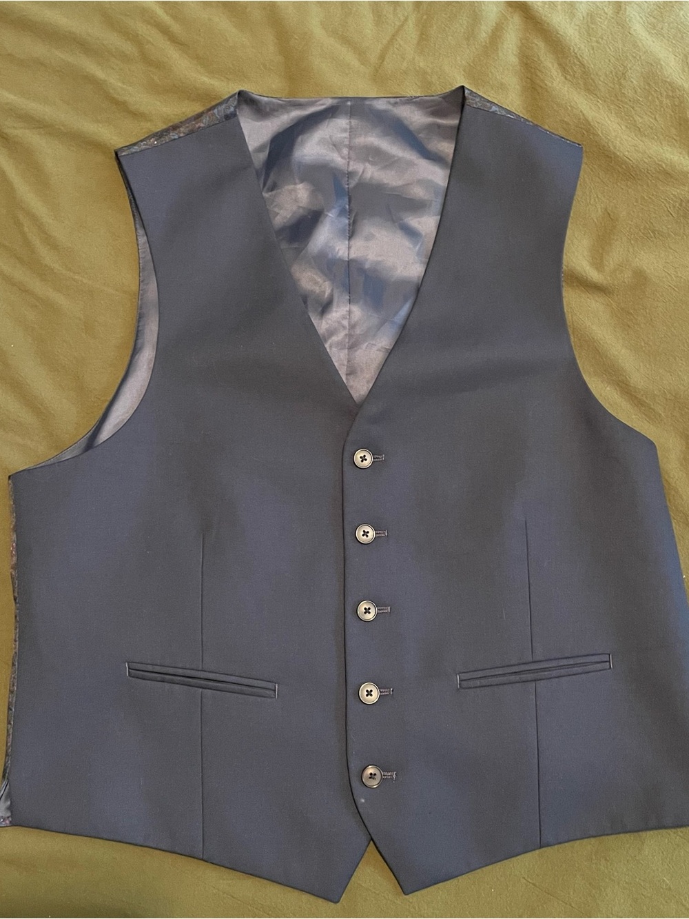 Classic Men's Navy Vest - Tailored Formal Waistcoat
